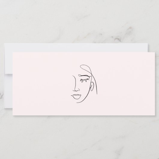 ピンクのモダンスパサロンまたはサービスのギフトカード (裏面)