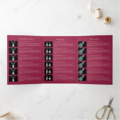 ピンクのモダンファッションジュエリーのロゴカタログ 三つ折りカード (内部)