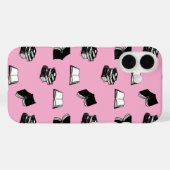 ピンクのモダン本の書誌模様 Case-Mate iPhoneケース (裏面 (横))