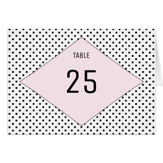 ピンクのモダン水玉模様表の番号 (正面横)