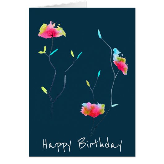 ピンクのモダン花シンプル日本のインスパイアアート (正面)