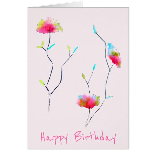 ピンクのモダン花シンプル日本のインスパイアアート (正面)