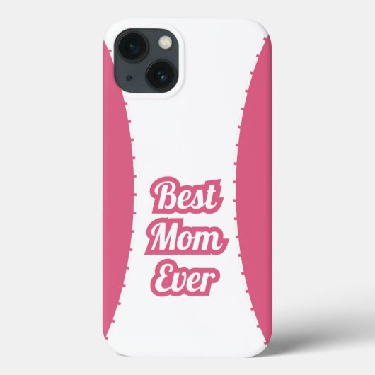 ピンクのモダン「史上最高の母」iPhoneケース Case-Mate iPhoneケース (裏面)