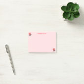 ピンクのモノにバラのイラスト Things To Do ポストイット (オフィス)