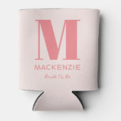 ピンクのモノグラムになる花嫁 缶クーラー (正面)