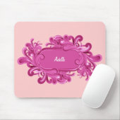 ピンクのモノグラムのマウスパッド マウスパッド (マウス)