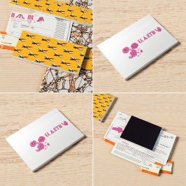 ピンクのモノグラムの名刺 | ガーリー&エレガント 名刺