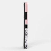 ピンクのモノグラムのiPhoneのケース Case-Mate iPhoneケース (裏面/右)