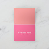 ピンクのモノグラム名前 結婚式 お礼カード サンキューカード (内部)