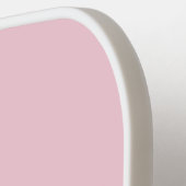 ピンクのモノグラム水色花 ピックルボールラケット (左詳細)