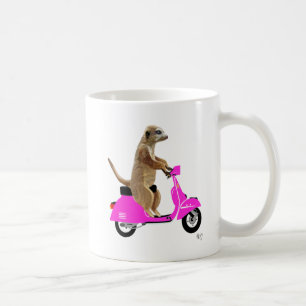 ピンクのモペットのMeerkat コーヒーマグカップ