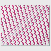 ピンクのモホーク族の人のパンクのスタイルの白 ラッピングペーパー (フラット)