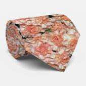 ピンクのモモのカーネーションの花 ネクタイ (ロール)