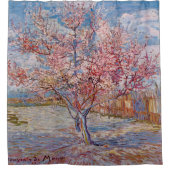 ピンクのモモ木のゴッホの芸術の絵画 シャワーカーテン (正面)