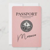 ピンクのモロッコのパスポート日付を保存 セーブザデート (正面)