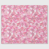 ピンクのモロッコクローバーパターン ラッピングペーパー (フラット)