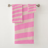 ピンクのヤシの葉 バスタオルセット (インサイチュ)