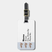 ピンクのヤナギの枝 ラゲッジタグ (正面縦)