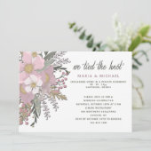 ピンクのヤマボウシの結婚式招待状 案内状 (スタンド正面)