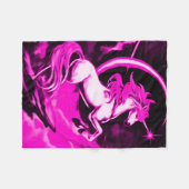 ピンクのユニコーンのエアブラシの芸術のフリースブランケット フリースブランケット (正面(横))