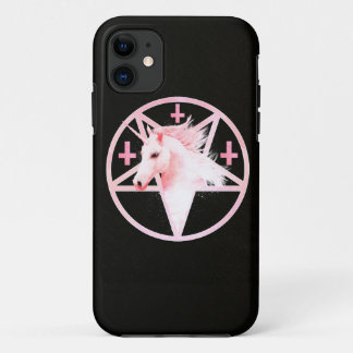 ピンクのユニコーンの五芒星の場合 iPhone 11 ケース