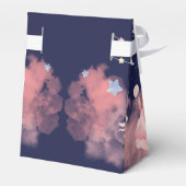 ピンクのユニコーンの夜の城の誕生日パーティー フェイバーボックス (裏面サイド)