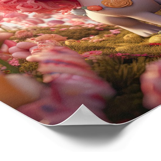 ピンクのユニコーン印刷可能 ポスター (角)