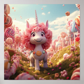ピンクのユニコーン印刷可能 ポスター