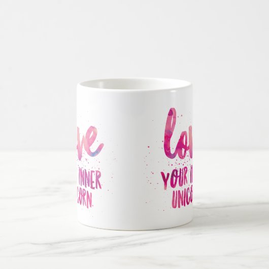 ピンクのユニコーン'愛あなたの内ユニコーン'マグカップ コーヒーマグカップ (中央)