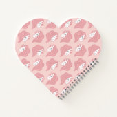 ピンクのユニコーン模様スパイラルノート ノートブック (裏面)