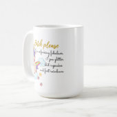 ピンクのユニコーン私はとても素晴らしい、ピーグリッター コーヒーマグカップ (正面左)