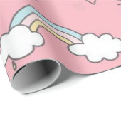 ピンクのユニコーン虹のパターン ラッピングペーパー (ロールコーナー)