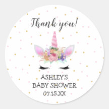 ピンクのユニコーン顔の赤感謝していちゃんシャワー