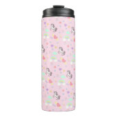 ピンクのユニコーン魔法の王女のガーリー誕生日の子供 タンブラー (正面)