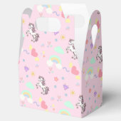 ピンクのユニコーン魔法の王女のガーリー誕生日の子供 フェイバーボックス (オープン)