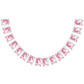 ピンクのユニコーン バンティングフラッグ (全)