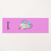 ピンクのユニコーン ヨガマット (正面(横))