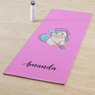 ピンクのユニコーン ヨガマット