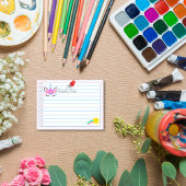 ピンクのユニコーン&レインボー射撃、 発砲スター4" x 3" ポストイット