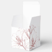 ピンクのユリのアウトライン結婚式の引き出物ボックス フェイバーボックス (オープン)