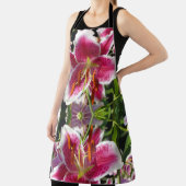 ピンクのユリのピンクのフローラピンクの花の熱帯花 エプロン (インサイチュ)