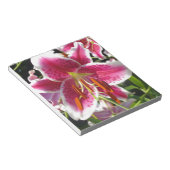 ピンクのユリのピンクのフローラピンクの花の熱帯花 ノートパッド (アングル)