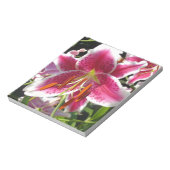 ピンクのユリのピンクのフローラピンクの花の熱帯花 ノートパッド (回転)