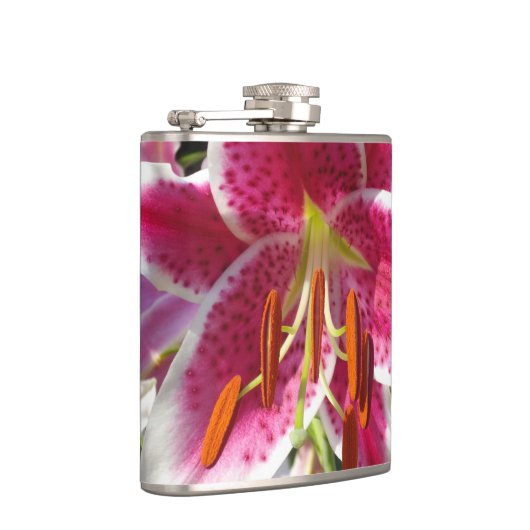 ピンクのユリのピンクのフローラピンクの花の熱帯花 フラスク (右)