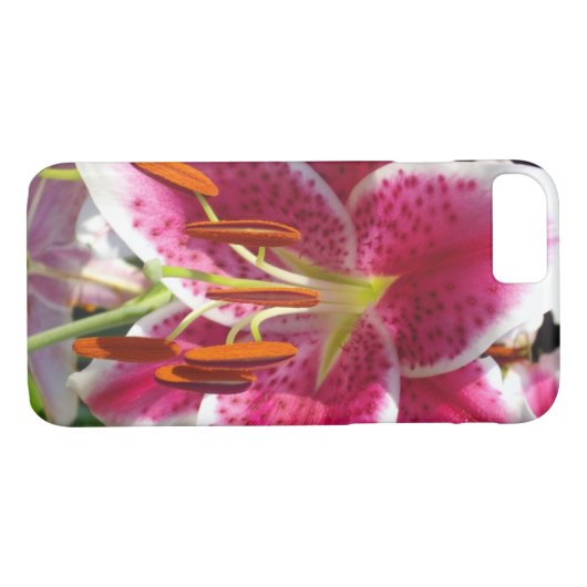 ピンクのユリのピンクのフローラピンクの花の熱帯花 Case-Mate iPhoneケース (裏面(横))