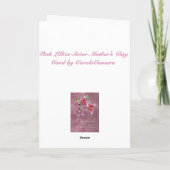 ピンクのユリの姉妹の母の日カード カード (裏面)