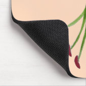 ピンクのユリの水の色の花モダンのフローラアート マウスパッド (コーナー)