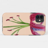 ピンクのユリの水の色の花モダンのフローラアート Case-Mate iPhoneケース (裏面(横))