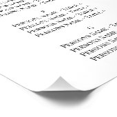 ピンクのユリの結婚アウトラインの座席表 ポスター (コーナー)