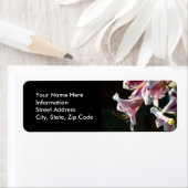 ピンクのユリの花住所 シールカスタムユリ ラベル (インサイチュ)